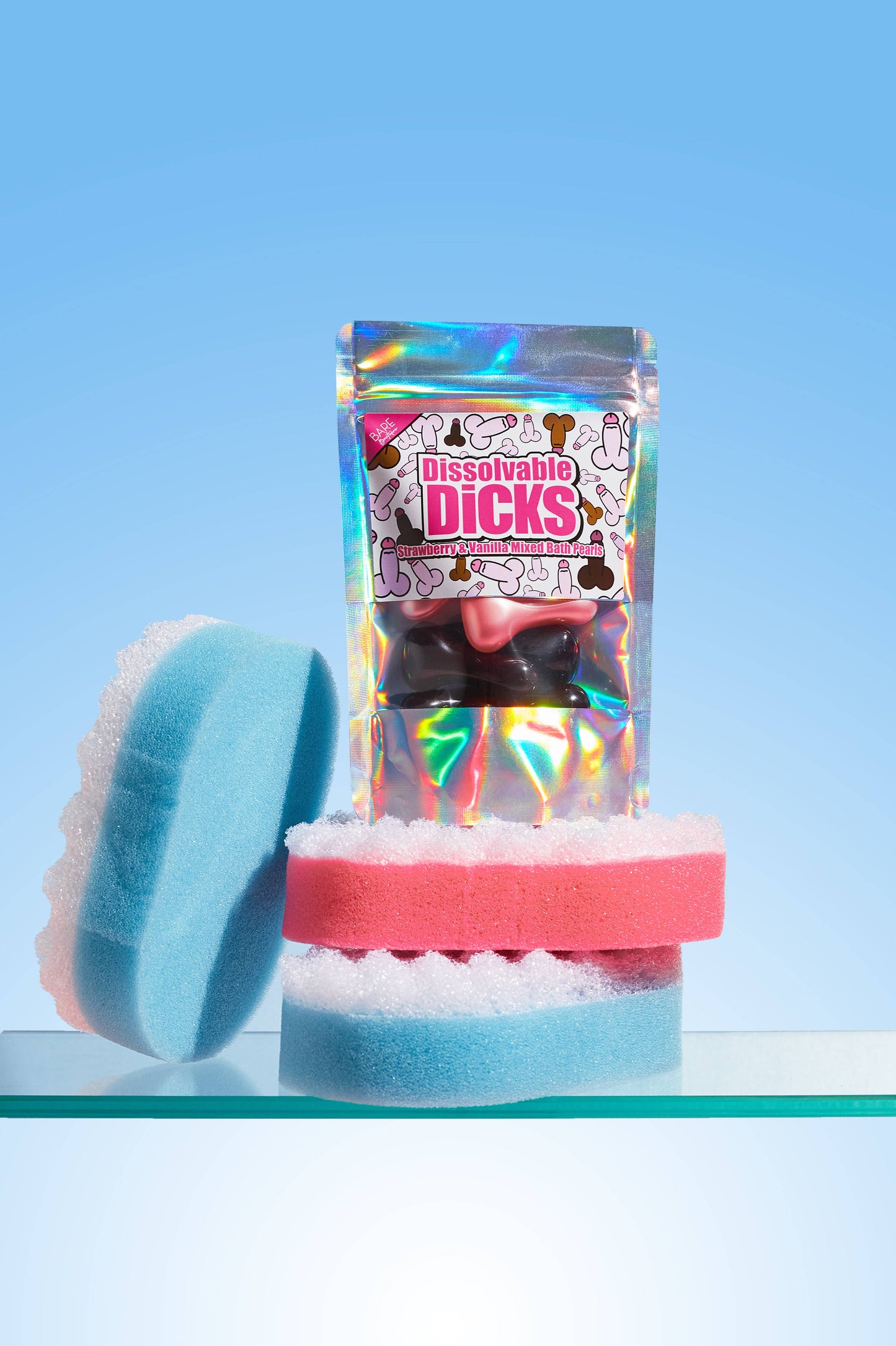 Perles de bain - Paquets de 8 perles de bain XXL en forme de pénis