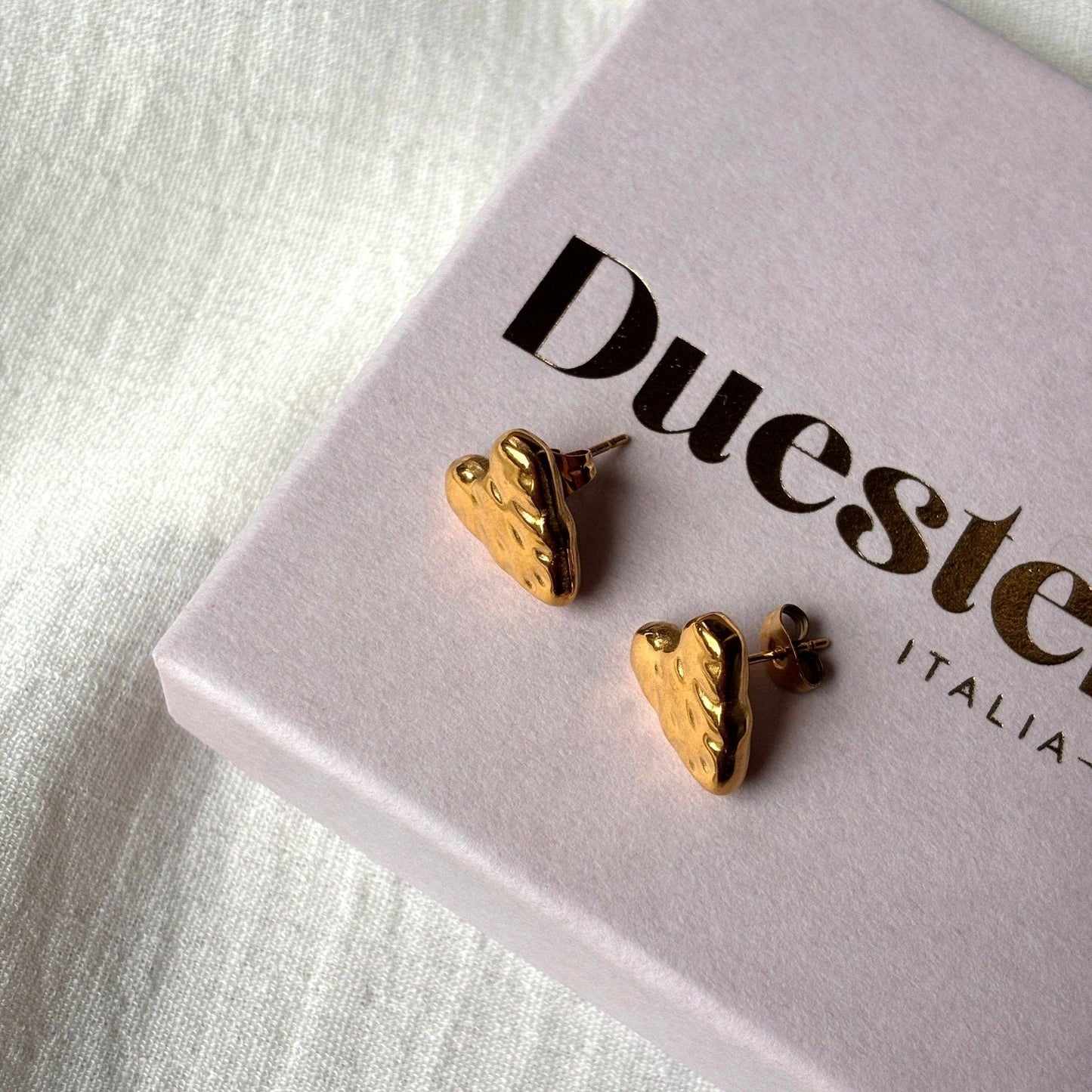 Boucles d'oreilles cœur Acier inoxydable plaqué or 18k