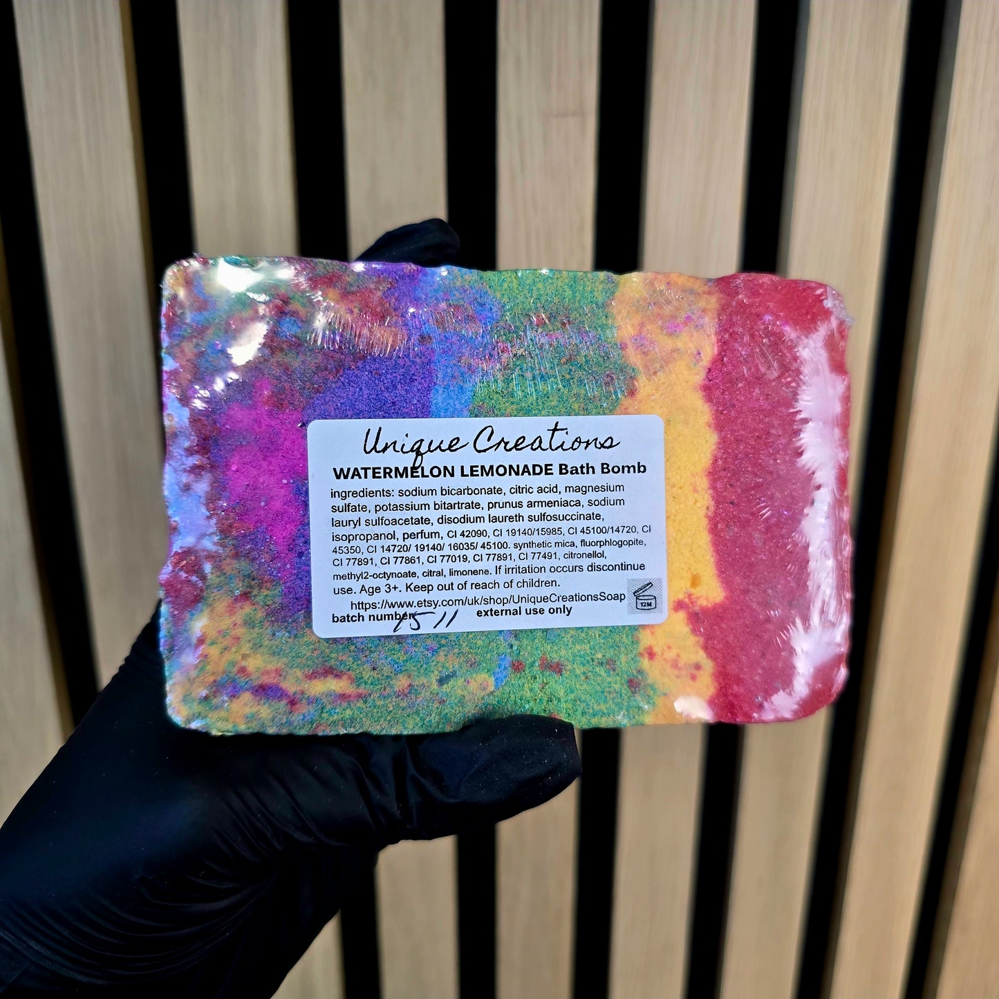 Bombe de bain - Gaufre - Multicolore