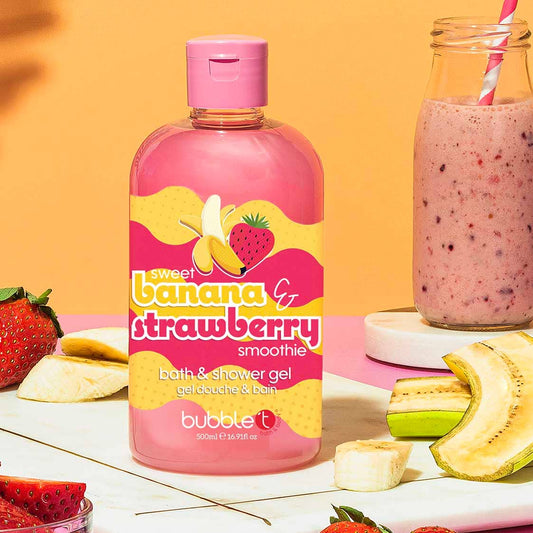 Nettoyant pour le corps smoothie banane et fraise (500 ml) VEGAN