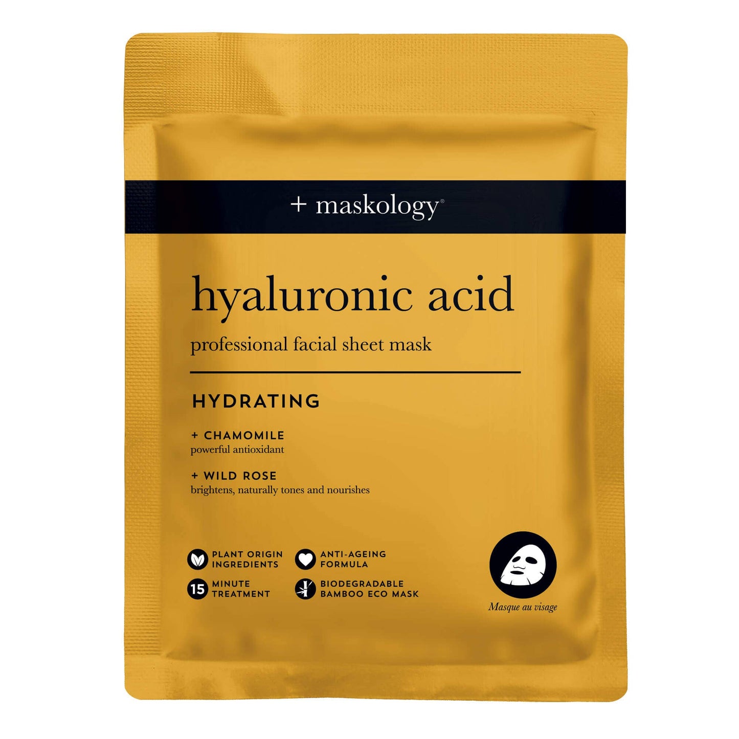 +maskology masque professionnel en tissu à l’acide hyaluronique