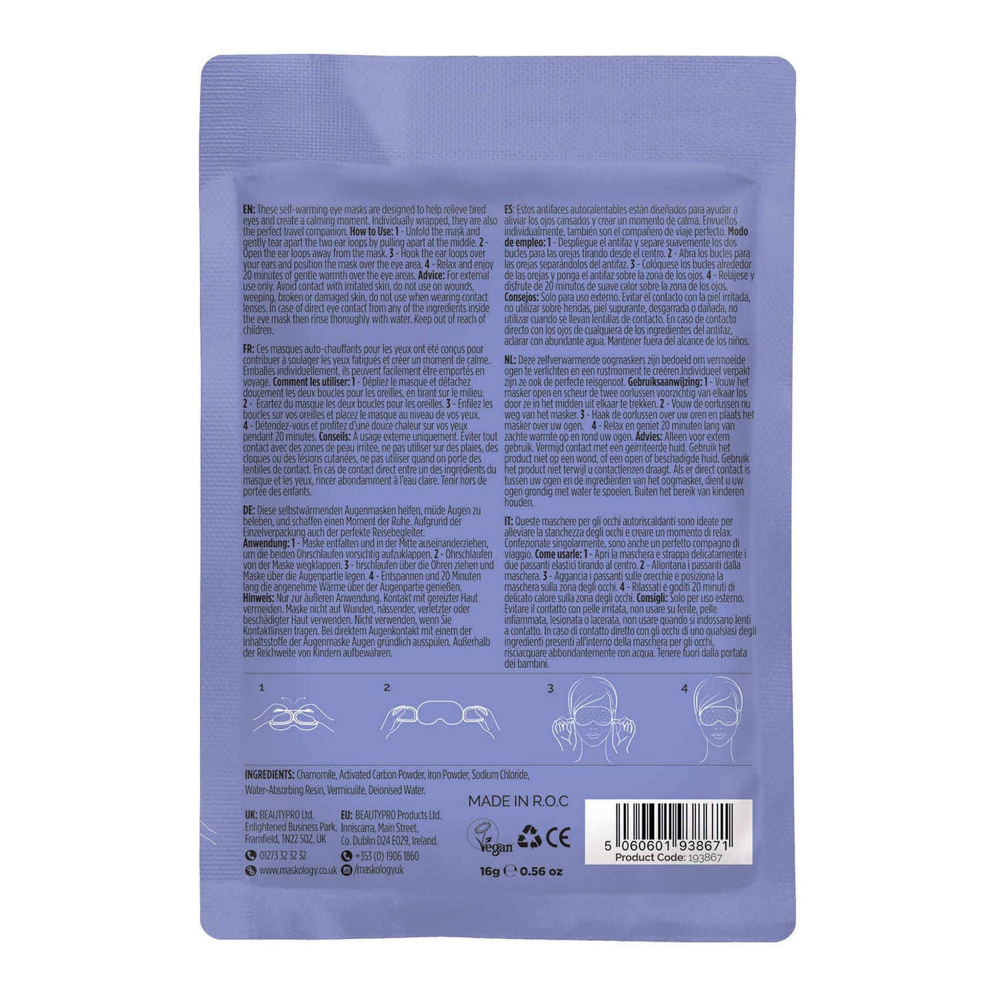 +maskology THERMOTHERAPY masque chauffant professionnel pour les yeux