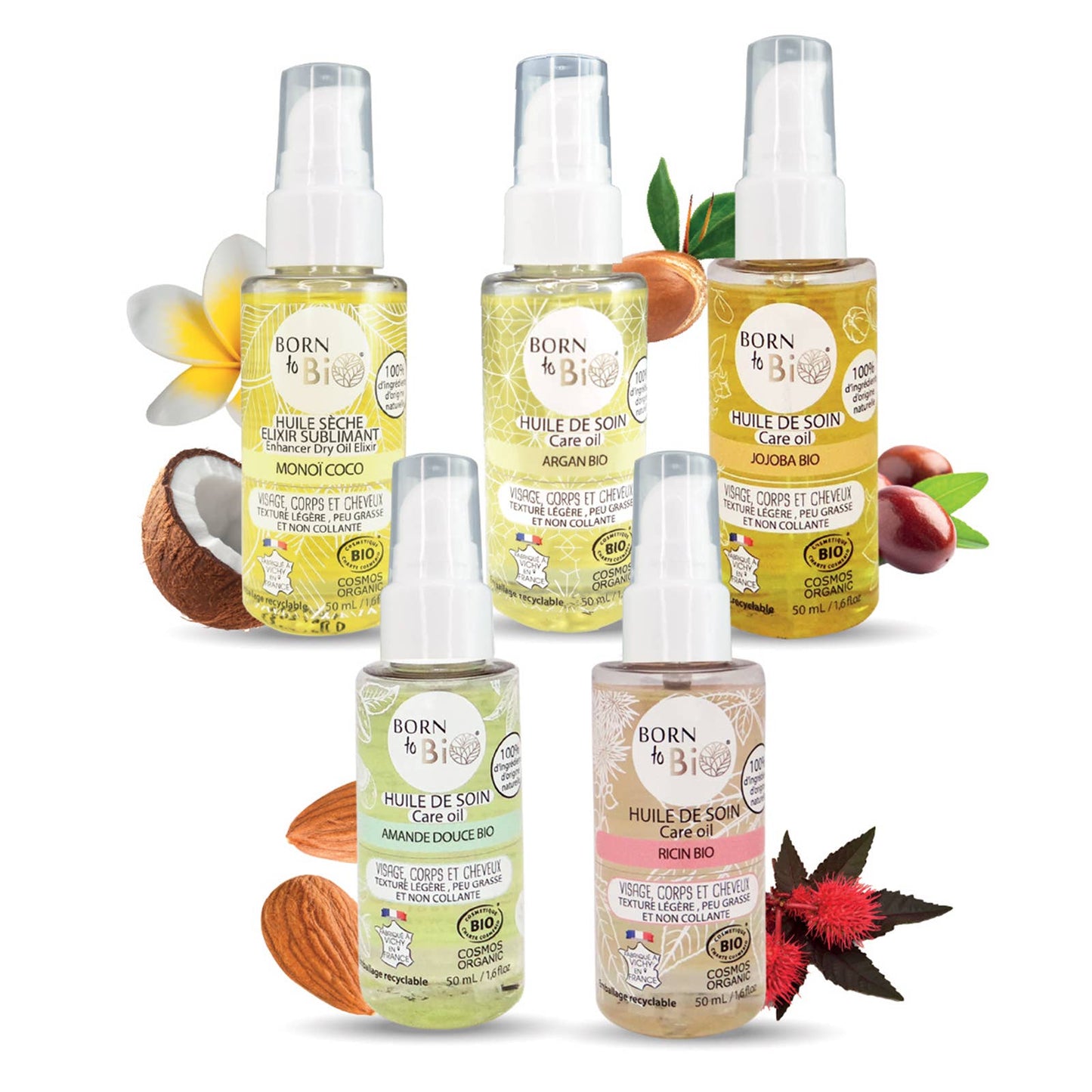 Huile sèche Elixir sublimant Monoï Coco Cosmos Organic