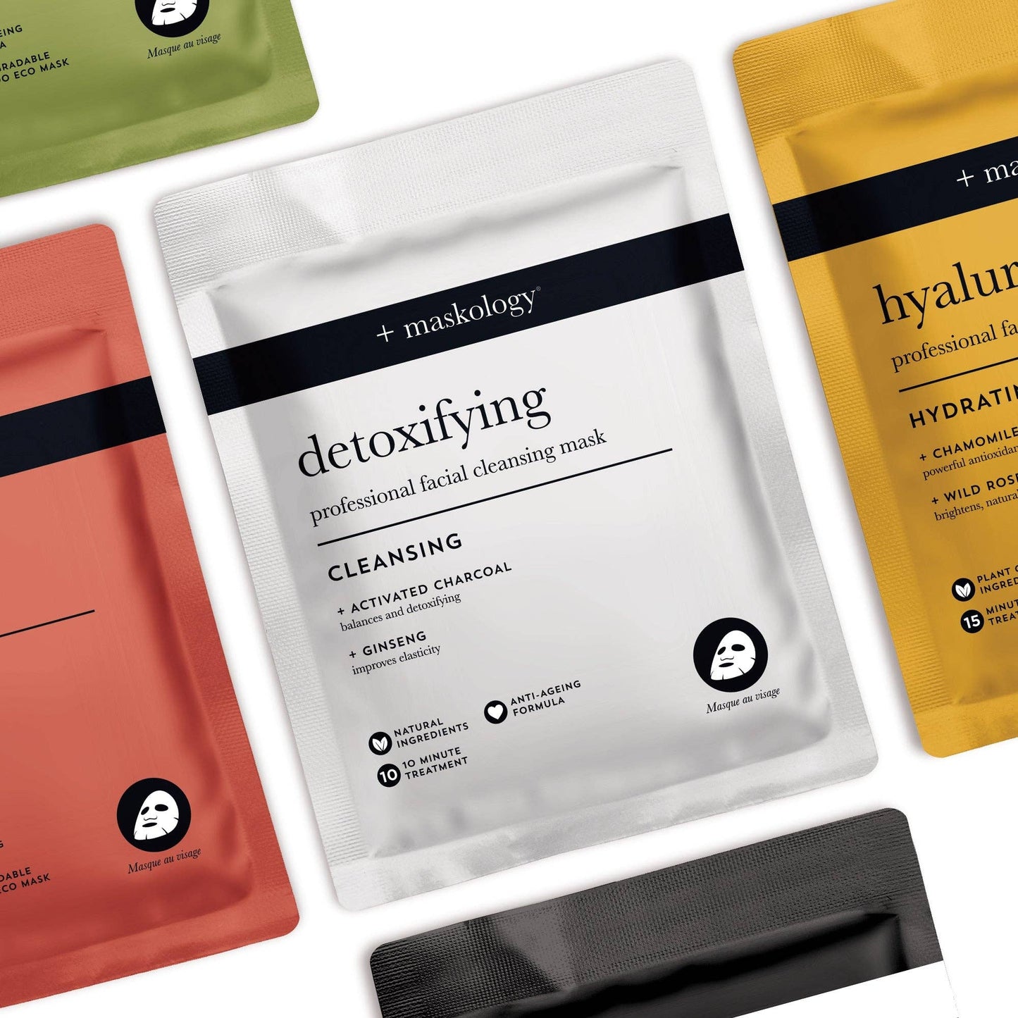 +maskology Masque tissu professionnel détoxifiant