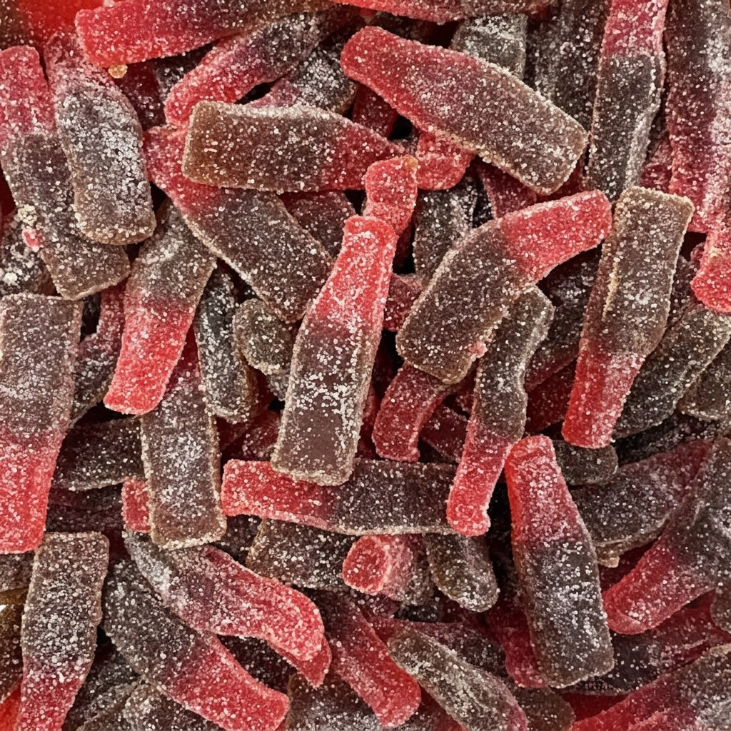 Bouteilles Cherry Cola sucrées DULCEPLUS ✔️ Sans gluten / Vendu à la pièce