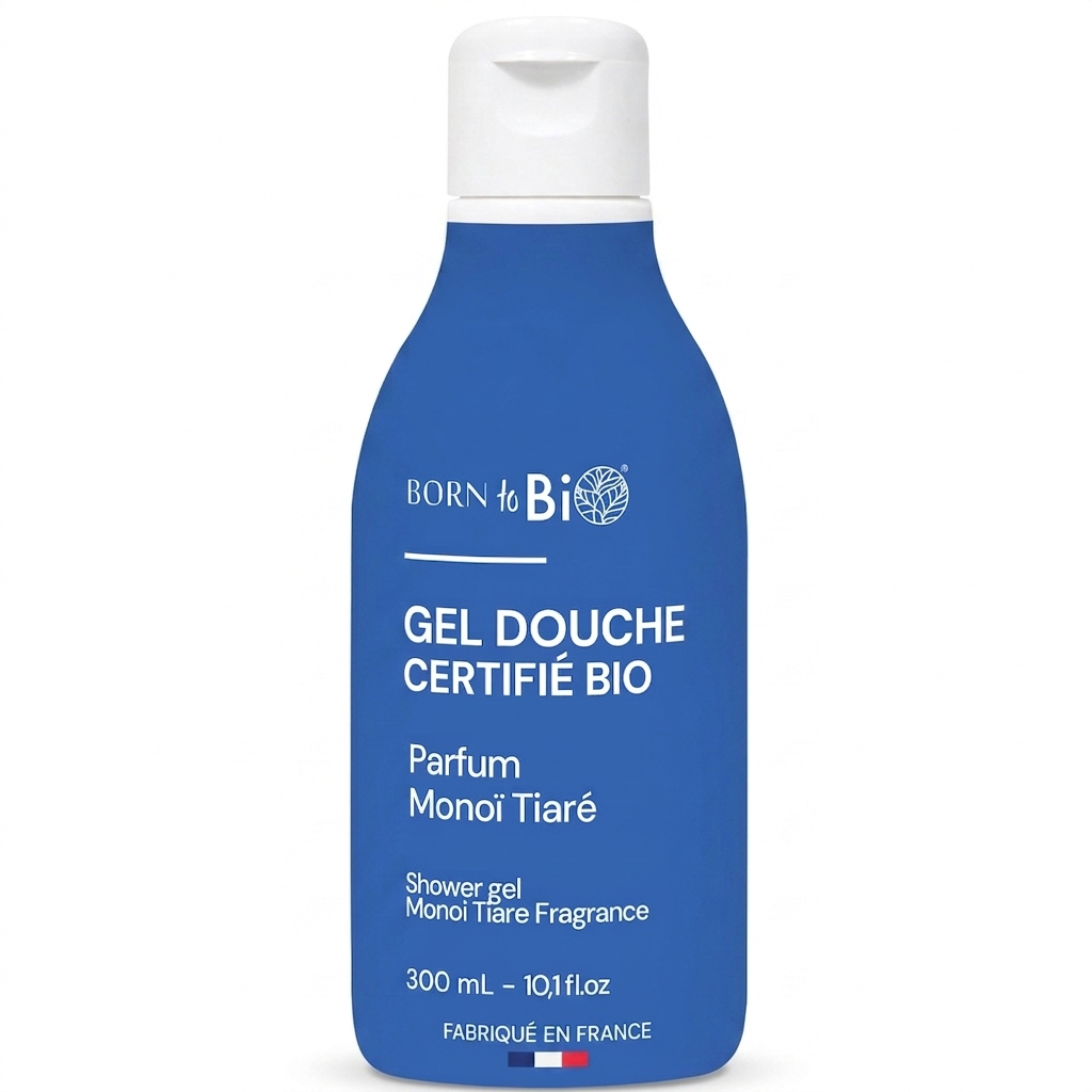 Gel douche Monoï Tiaré Cosmos Organic  - Born to Bio 300mL
