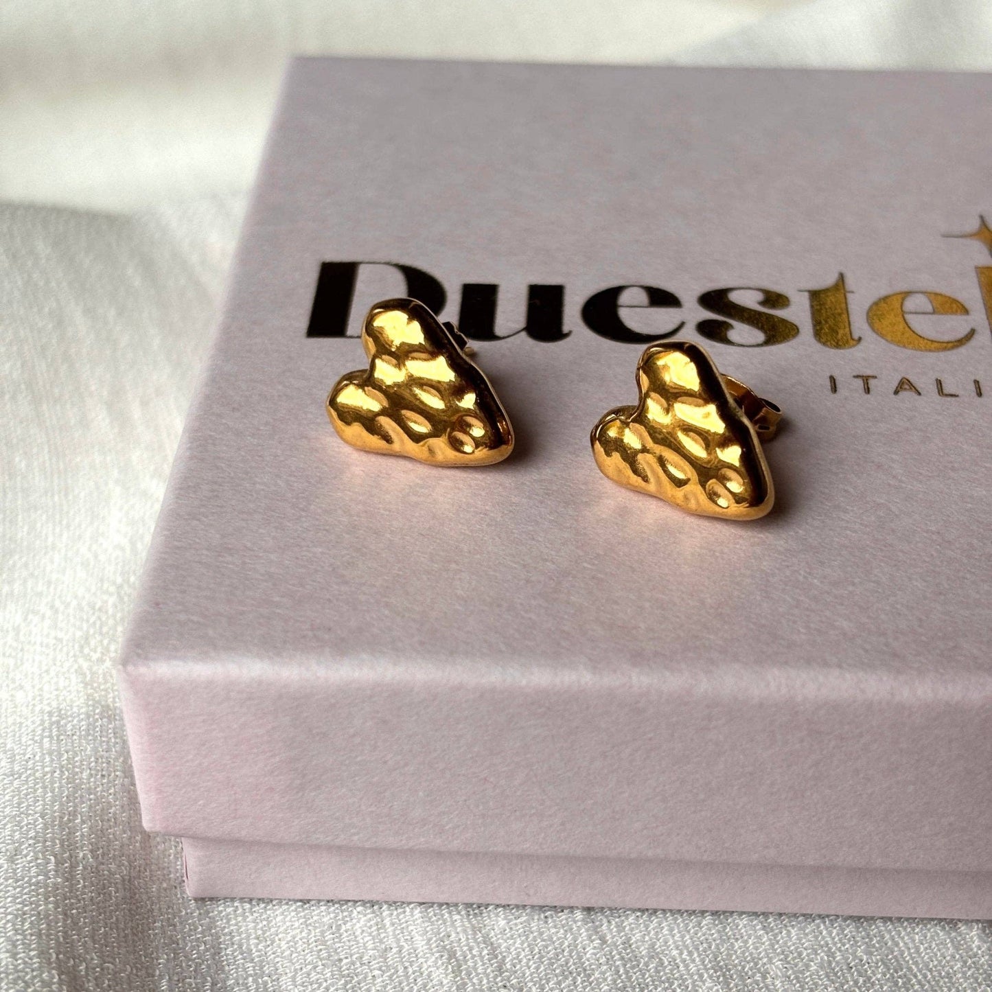 Boucles d'oreilles cœur Acier inoxydable plaqué or 18k
