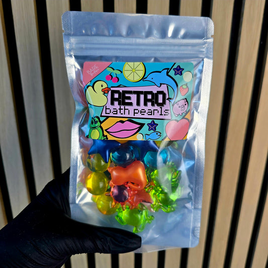 Perles de bain rétro - Paquet de 30 perles sur le thème des années 90