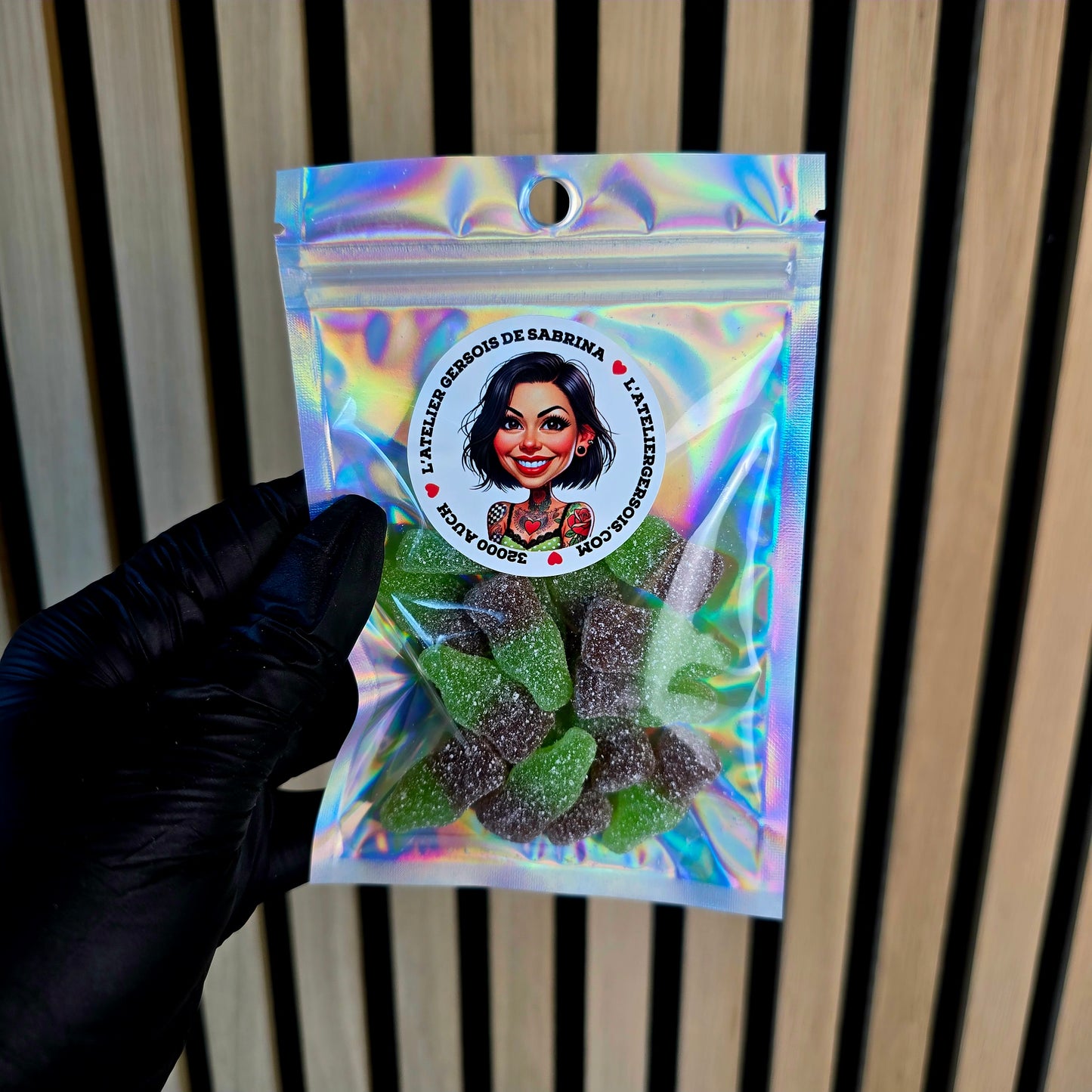 Mini Bouteille de cola verte et marron sucrée